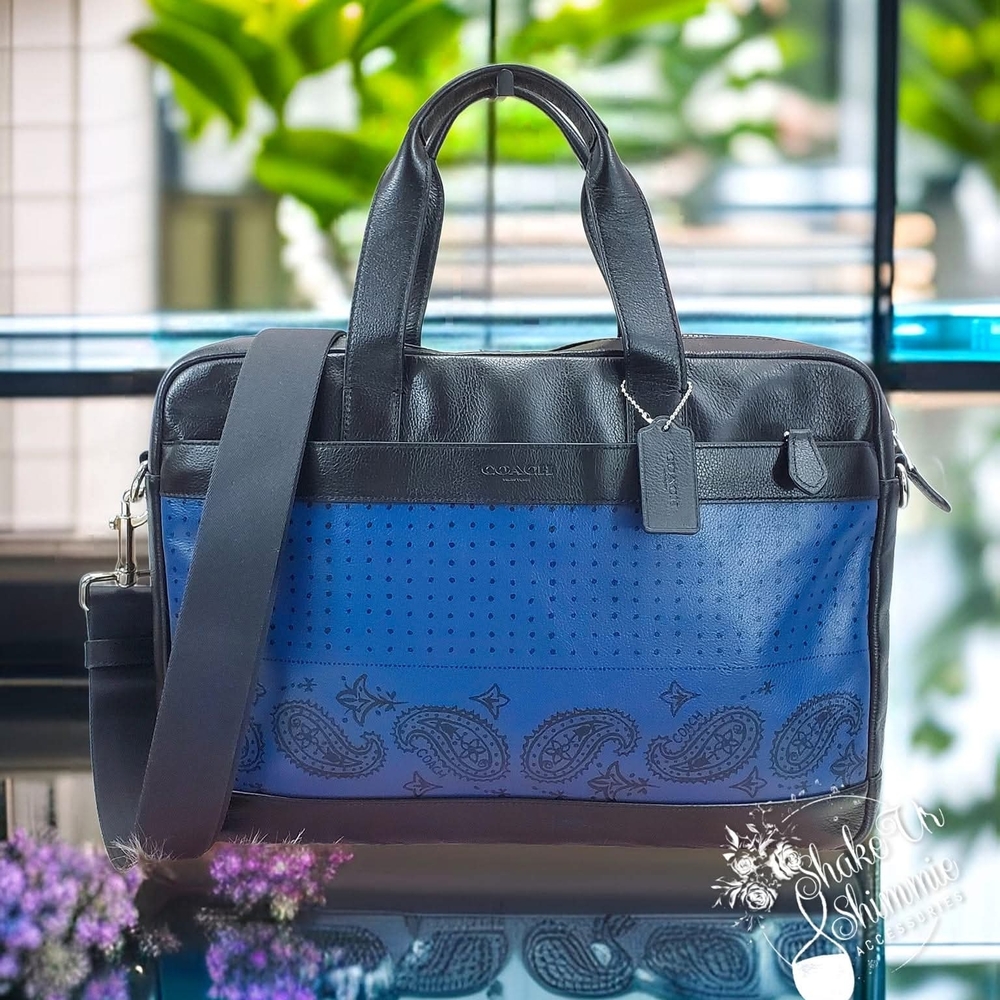 COACH HAMILTON BANDANA PRINT BRIEFCASE